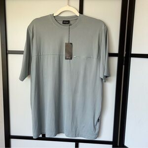 [XL] Horst NWT Mens Grey Activewear Nylon Short Sleeve Zipper Pocket